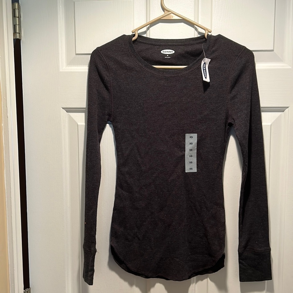 Old Navy gray thermal long sleeve top Xs